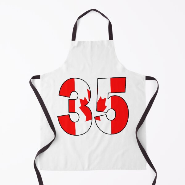 Item preview, Number 35 with Canadian flag on the background designed and sold by AllShirts21.