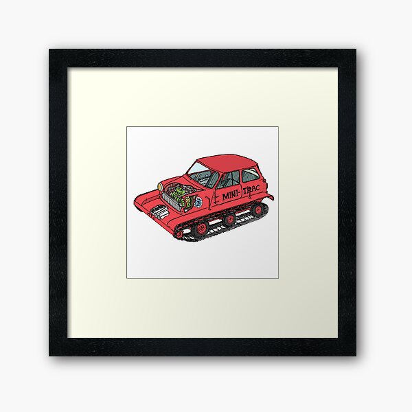 The 'Mini Trac' with Colour Framed Art Print