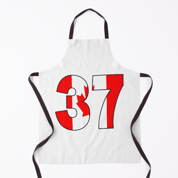 Item preview, Number 37 with Canadian flag on the background designed and sold by AllShirts21.
