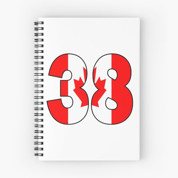 Item preview, Number 38 with Canadian flag on the background designed and sold by AllShirts21.