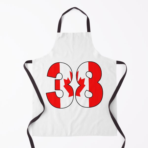 Item preview, Number 38 with Canadian flag on the background designed and sold by AllShirts21.