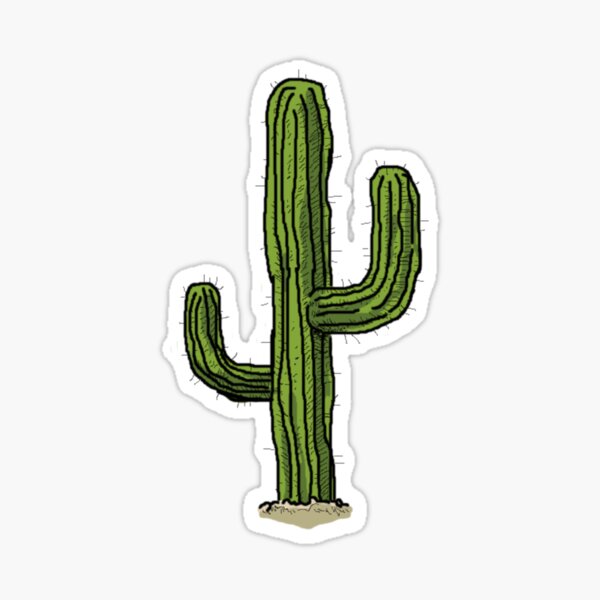 Cactus solitario Pegatina
