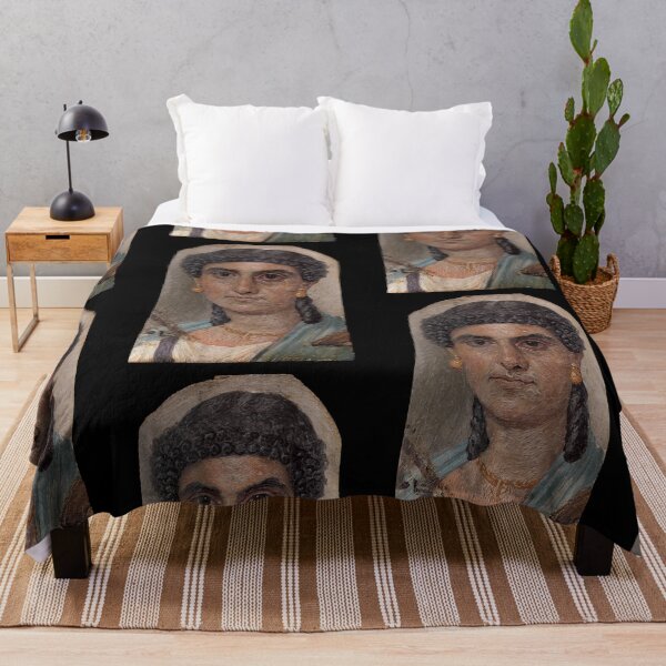 Item preview, Fayum mummy portrait ancient Egypt woman designed and sold by The-Roman-Lady.