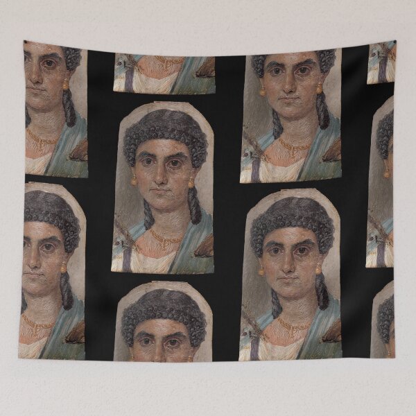 Item preview, Fayum mummy portrait ancient Egypt woman designed and sold by The-Roman-Lady.