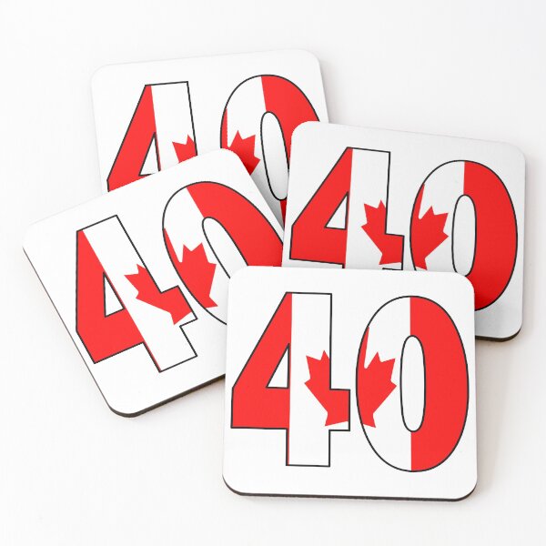 Item preview, Number 40 with Canadian flag on the background designed and sold by AllShirts21.