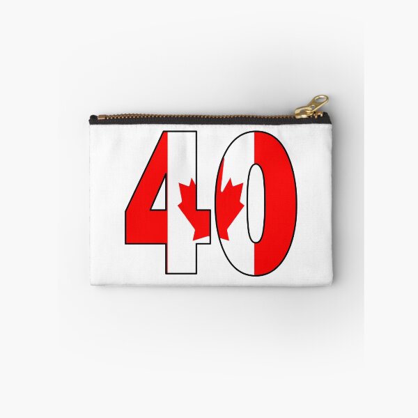 Item preview, Number 40 with Canadian flag on the background designed and sold by AllShirts21.