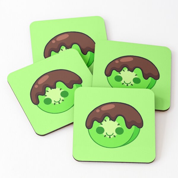 Item preview, kawaii chocolate-dipped sliced kiwi fruit designed and sold by kittybox.