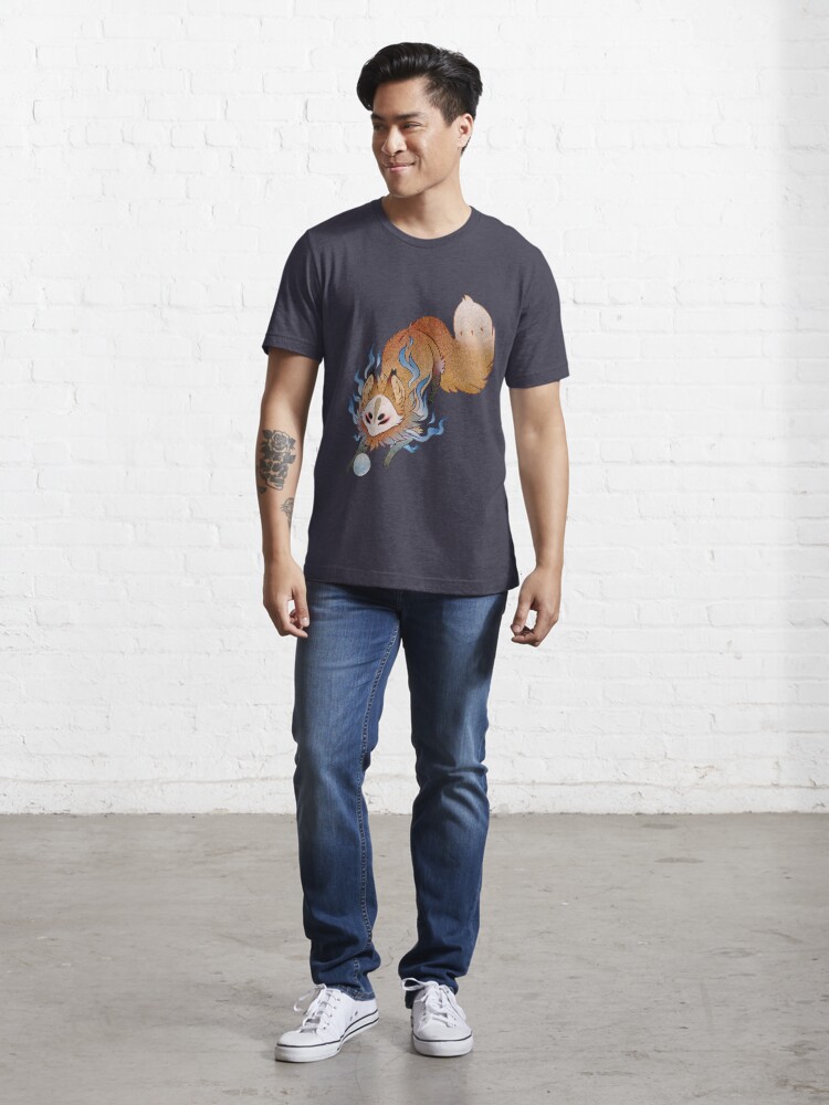Alternate view of Little Wisp - TeaKitsune Fox Yokai Essential T-Shirt