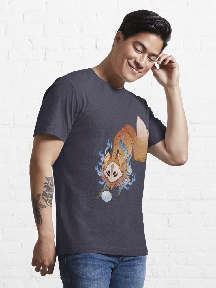 Alternate view of Little Wisp - TeaKitsune Fox Yokai Essential T-Shirt