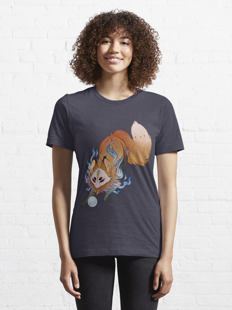 Alternate view of Little Wisp - TeaKitsune Fox Yokai Essential T-Shirt