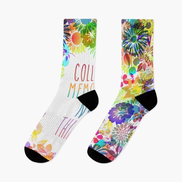 Item preview, Collect Memories Not Things inspirational flower rainbow designed and sold by Timeforplay.