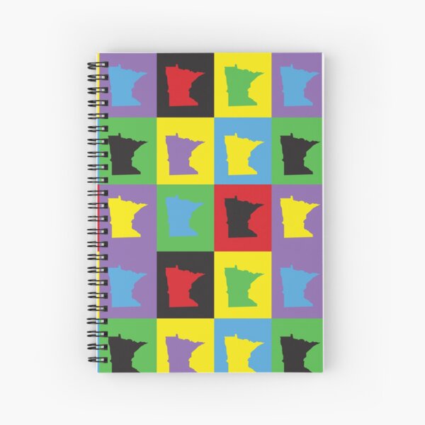 Minnesota Pop Art Colorful Pattern Spiral Notebook