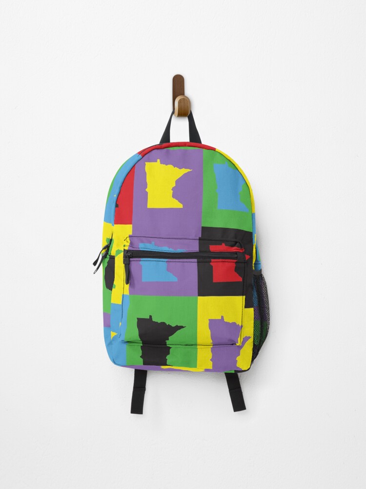 Thumbnail 1 of 3, Backpack, Minnesota Pop Art Colorful Pattern designed and sold by ValeriesGallery.