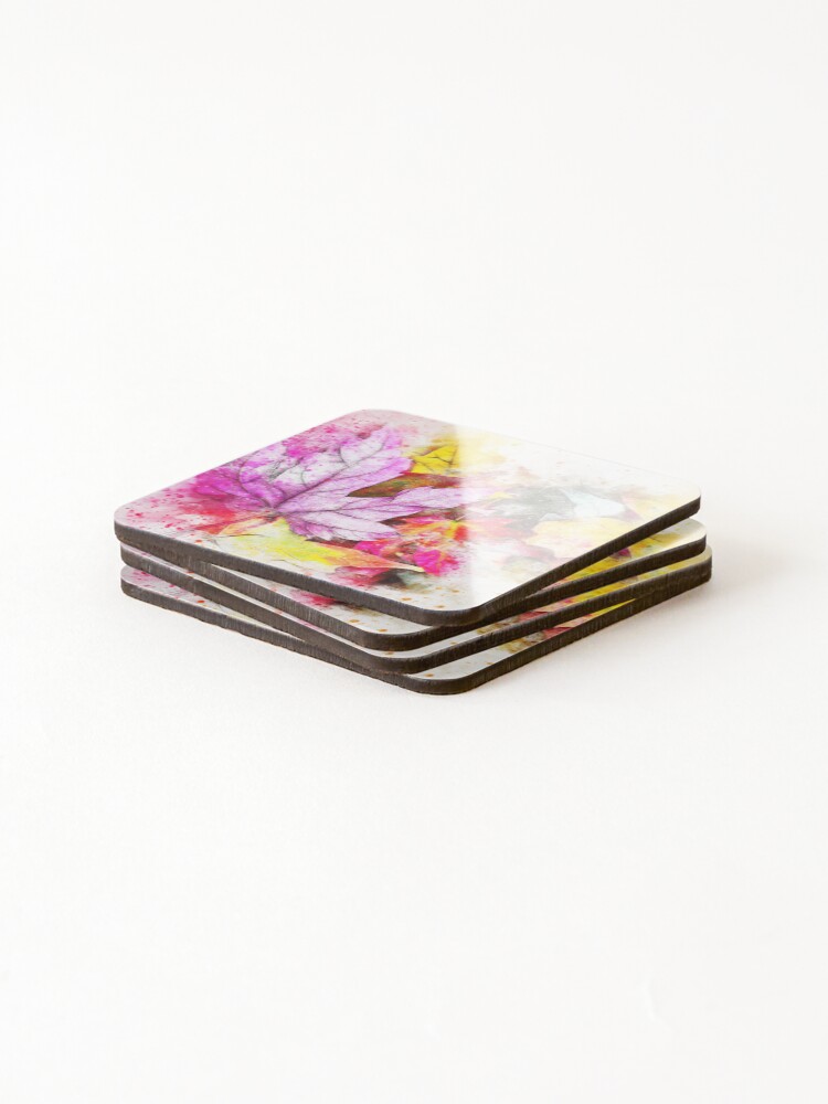 Thumbnail 4 of 5, Coasters (Set of 4), Fall Time designed and sold by Banner-Ink.