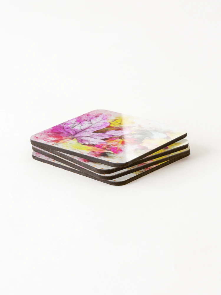 Thumbnail 4 of 5, Coasters (Set of 4), Fall Time designed and sold by Banner-Ink.