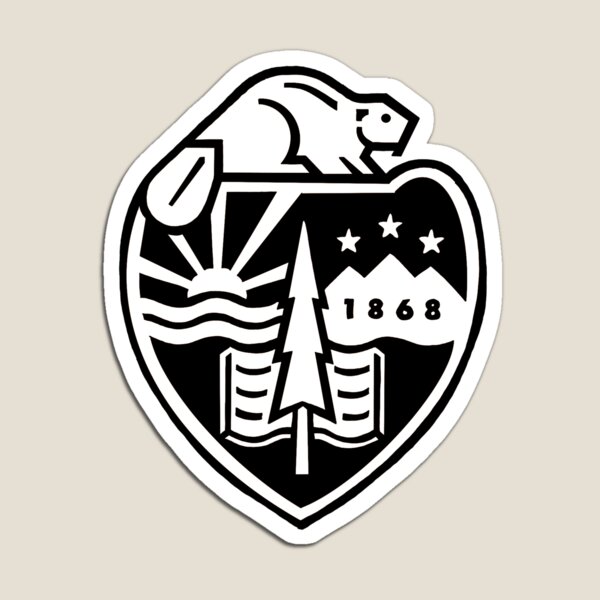 Bend Oregon State Background Metal Magnet 