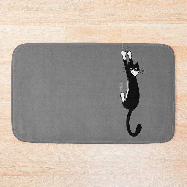 Item preview, Black and White Cat Hanging On | Funny Tuxedo Cat designed and sold by Jenn Inashvili.