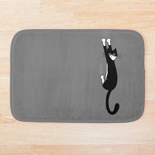 Item preview, Black and White Cat Hanging On | Funny Tuxedo Cat designed and sold by Jenn Inashvili.