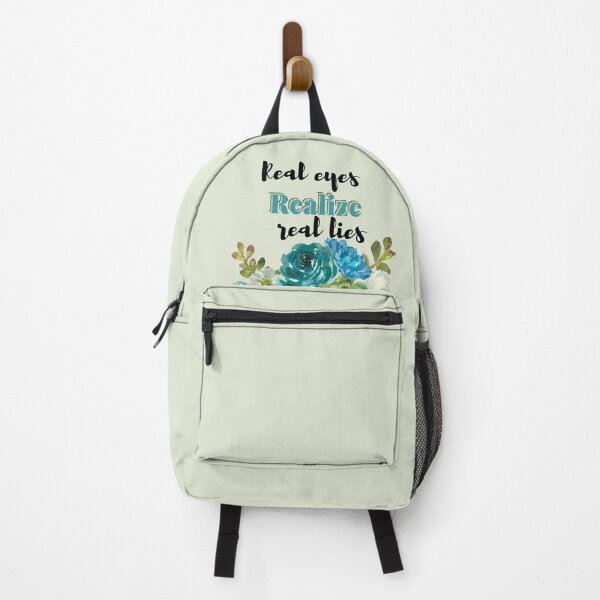 Item preview, REAL EYES REALIZE REAL LIES FLORAL & SHADES OF TEAL, TURQUOISE designed and sold by wildwhimsical.