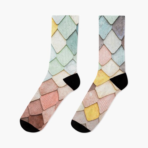 Item preview, Colorful Aesthetic Roof Tiles Pattern designed and sold by ClothesWithDrip.