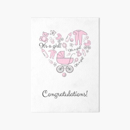 MilliesMakes  Congratulations Its a baby girl Card designs can be  changed to suit Message me for details milliesmakesbychloe handmade  requests gifts personalised new babygirl itsagirl congratulations  rainbow newbaby comgrats 