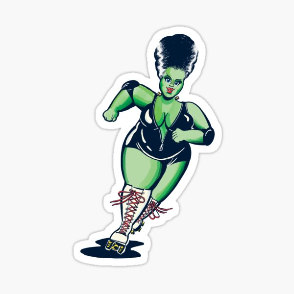 Roller Derby Frankenstein Sticker