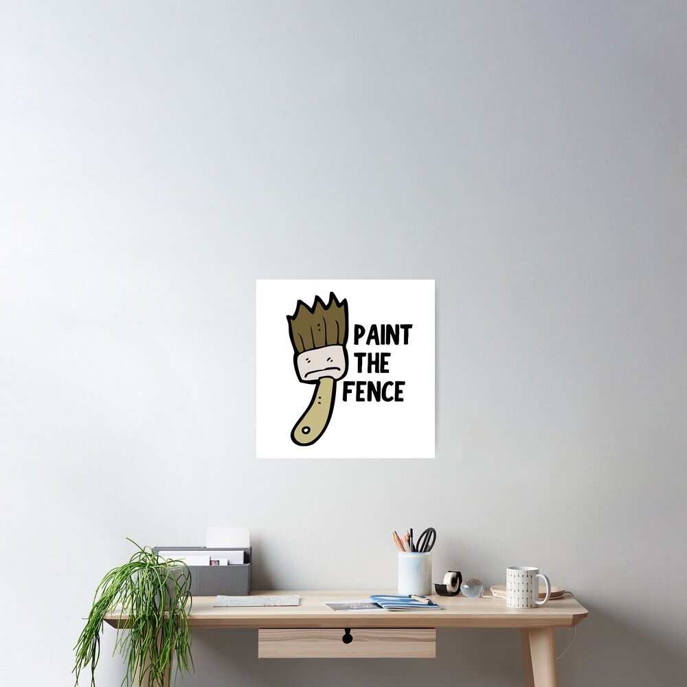 Karate Kid Paint The Fence Poster By Cobrakaikid Redbubble   Cposter,small,square Product,1000x1000.2 