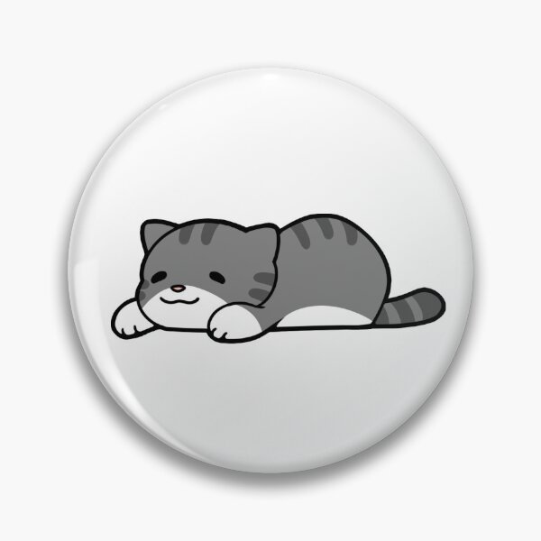 Item preview, Grey and White Chub Cat designed and sold by Ostrich Nest.