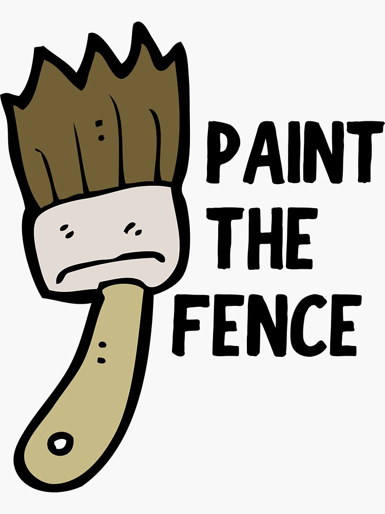 "Karate Kid Paint The Fence" Sticker by cobrakaikid Redbubble