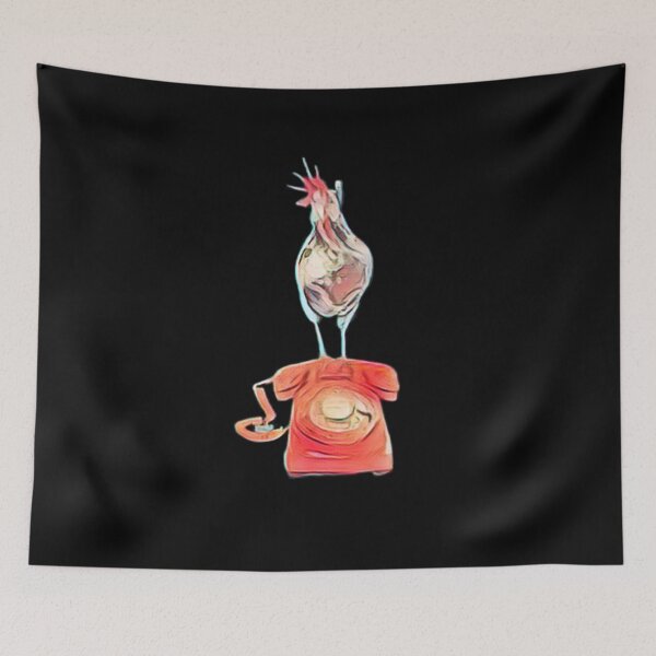 Item preview, Vintage Chicken Phone Rooster Perched on Antique Rotary Telephone designed and sold by Gordon Nelson.