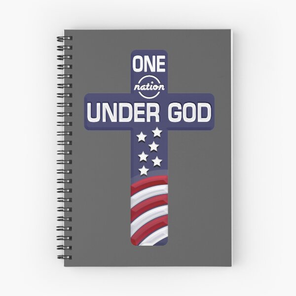 Item preview, Christian Cross with USA stars and stripes and words One Nation Under God designed and sold by Praytastic.