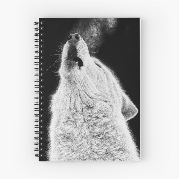Item preview, Arctic Wolf Black and White Art designed and sold by MHScratchboard.