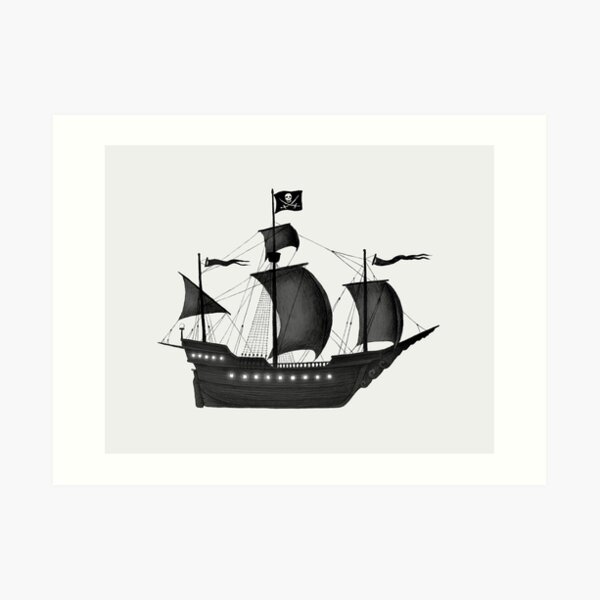 Pirate ship print by Terry Fan