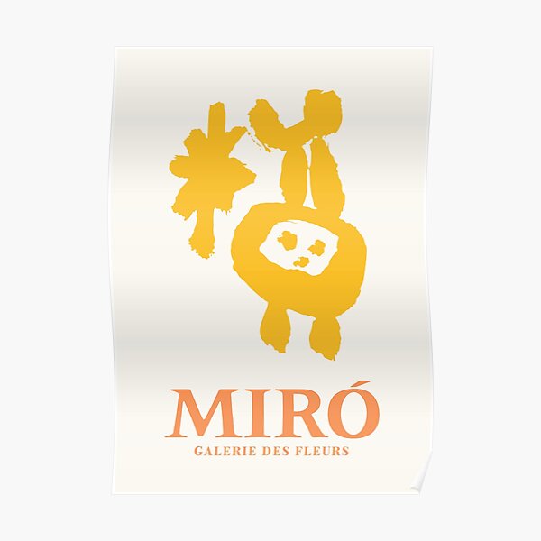 Exposition d'art jaune Miro Poster
