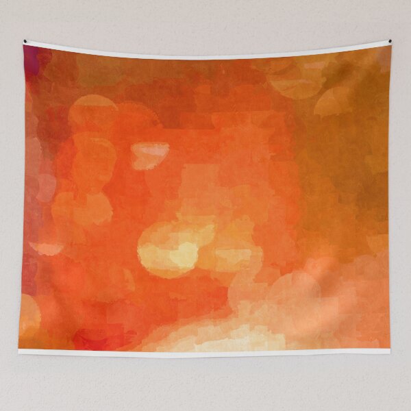 Item preview, Orange Abstract Sponge Print Absolutely Impossible Pattern  designed and sold by LJWDesigns.