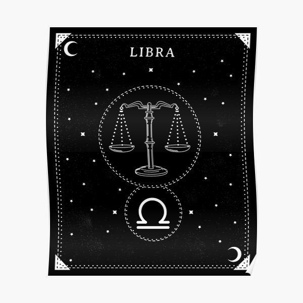 "Libra Tarot Card The Scales Zodiac Sign" Poster for Sale by LadyZodiac