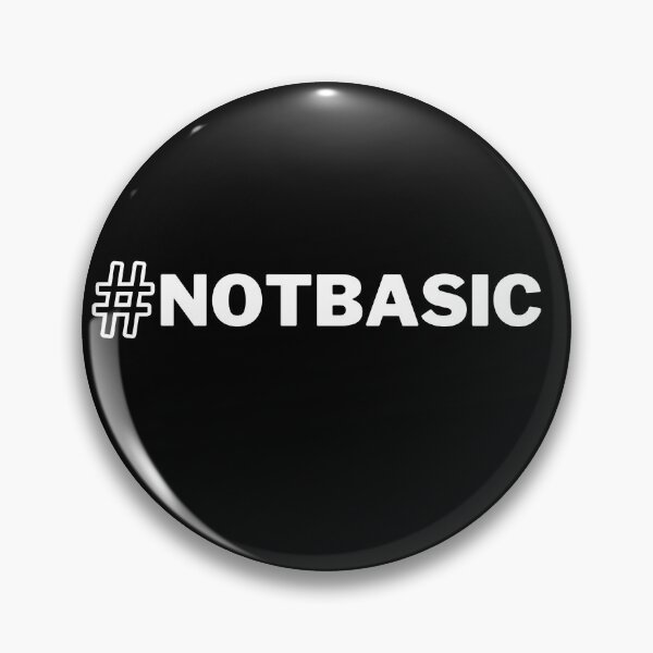Item preview, Hashtag Not Basic Black And White T-Shirt designed and sold by KananiandKiki.