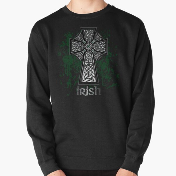 Irish Celtic Cross Pullover Sweatshirt