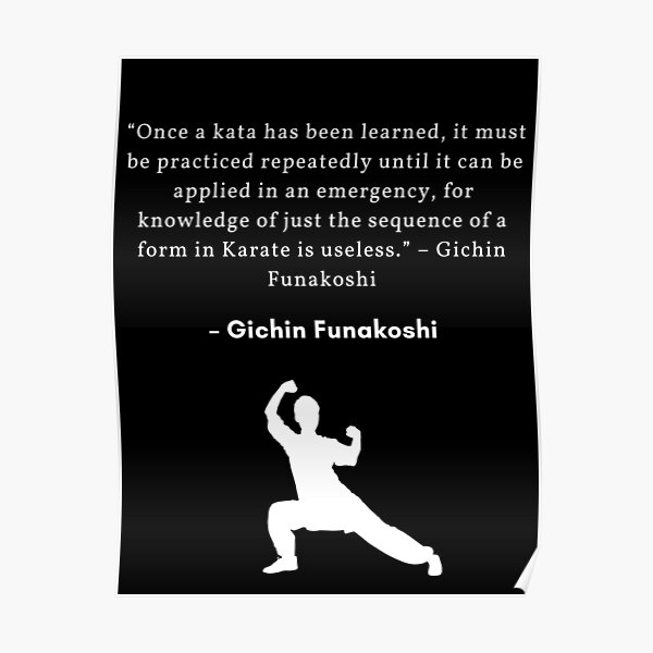 Poster Karate Citation De Gichin Funakoshi Par Stombergdesing Redbubble