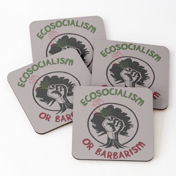 Item preview, Ecosocialism Or Barbarism - Socialist, Democratic Socialism, Climate Change, Socialism or Barbarism designed and sold by SpaceDogLaika.