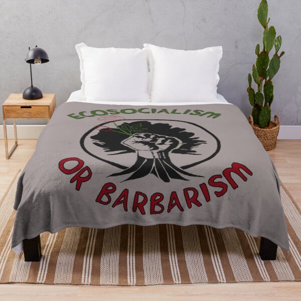 Item preview, Ecosocialism Or Barbarism - Socialist, Democratic Socialism, Climate Change, Socialism or Barbarism designed and sold by SpaceDogLaika.
