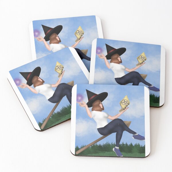 Item preview, Witch on broom designed and sold by Chronically-art.