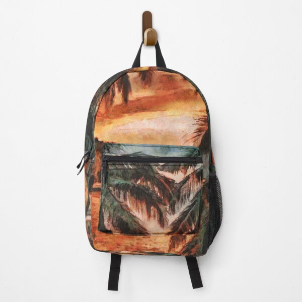 Item preview, Tropical sunset watercolor in French impressionists style designed and sold by AnnaMelekhina.