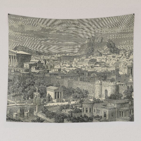Item preview, Ancient Athens of Greece illustration designed and sold by ClassicalGreece.