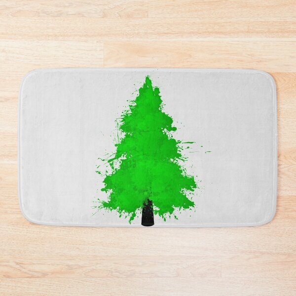 Item preview, green splatter pine tree designed and sold by jc007.