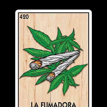 Imagen de la obra La Fumadora Lottery Gift The Smoker Card Mexican Lottery Gear de DynamicDesign