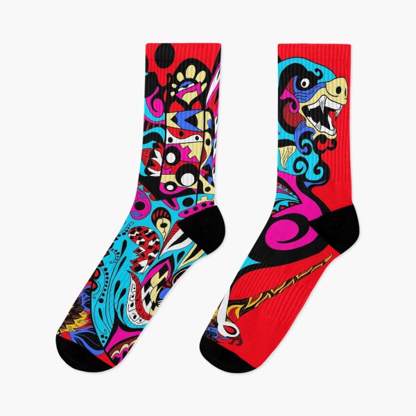 Item preview, kaiju in danger mayan pattern ecopop designed and sold by jorgelebeau.