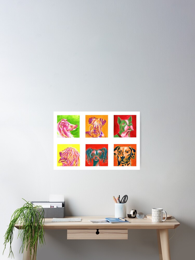 Thumbnail 2 of 3, Poster, Complementary Dogs designed and sold by SketchWithBex.