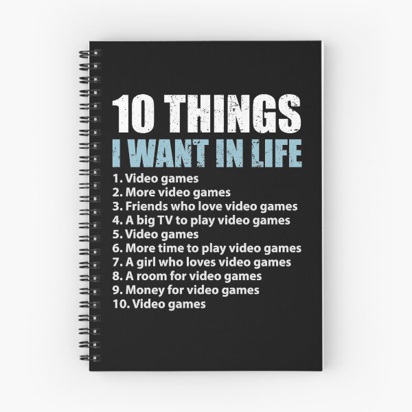 Item preview, 10 Things I Want In Life Video Games Lover Avid Gamer Gear designed and sold by DynamicDesign.