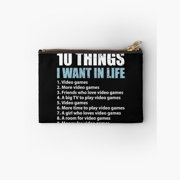 Artikelvorschau, 10 Things I Want In Life Video Games Lover Avid Gamer Gear entworfen und verkauft von DynamicDesign.
